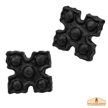 Studs in Set of 6 Pcs Solid Forged Iron Victorian, Colonial, Retro, Steampunck, Gothic, Baroque Medieval