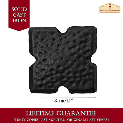 Studs in Set of 6 Pcs Solid Forged Iron Victorian, Colonial, Retro, Steampunck, Gothic, Baroque Medieval