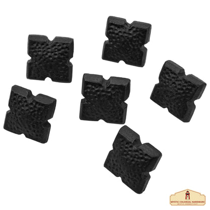 Studs in Set of 6 Pcs Solid Forged Iron Victorian, Colonial, Retro, Steampunck, Gothic, Baroque Medieval