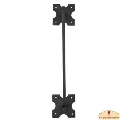 Industrial Iron Pipe Towel Rack Holder - Heavy Duty Rustic Hand Towel Bar, Vintage Style Grab Bar/Door Handle for Bathroom, Kitchen, Black