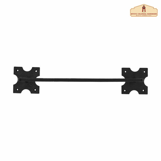 Industrial Iron Pipe Towel Rack Holder - Heavy Duty Rustic Hand Towel Bar, Vintage Style Grab Bar/Door Handle for Bathroom, Kitchen, Black