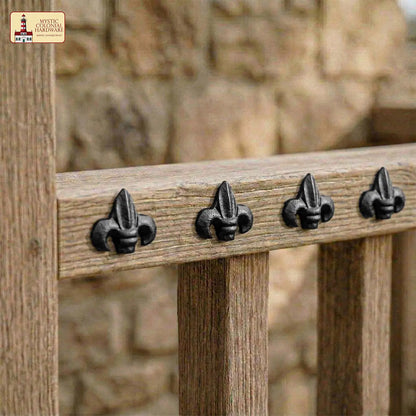 Fleur de Lis Iron Clavos – Cast Iron Decorative Nails for Doors, Gates & Furniture
