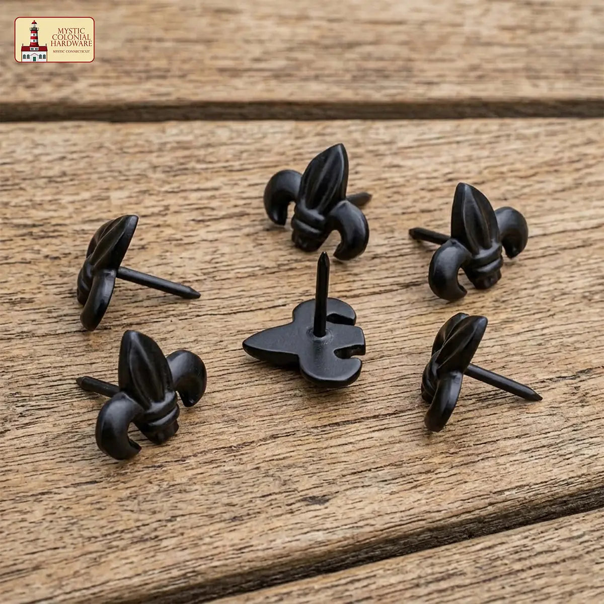 Fleur de Lis Iron Clavos – Cast Iron Decorative Nails for Doors, Gates & Furniture