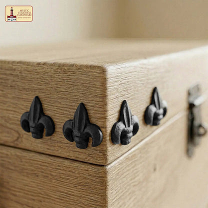 Fleur de Lis Iron Clavos – Cast Iron Decorative Nails for Doors, Gates & Furniture
