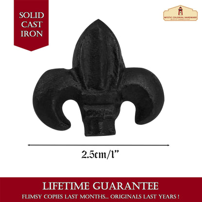 Hand-Forged Iron Fleur DE LIS CLAVOS - Set of 6