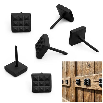 Square Decorative Iron Clavos – Cast Iron Studs for Doors & Furniture