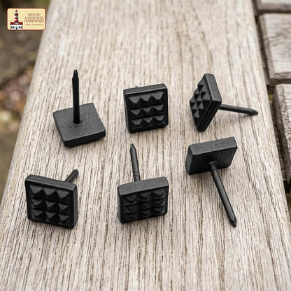 Square Decorative Iron Clavos – Cast Iron Studs for Doors & Furniture