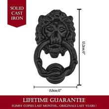 Load image into Gallery viewer, Lion Head Front Door Knocker Artisan Made Antique Door Knocker Ring

