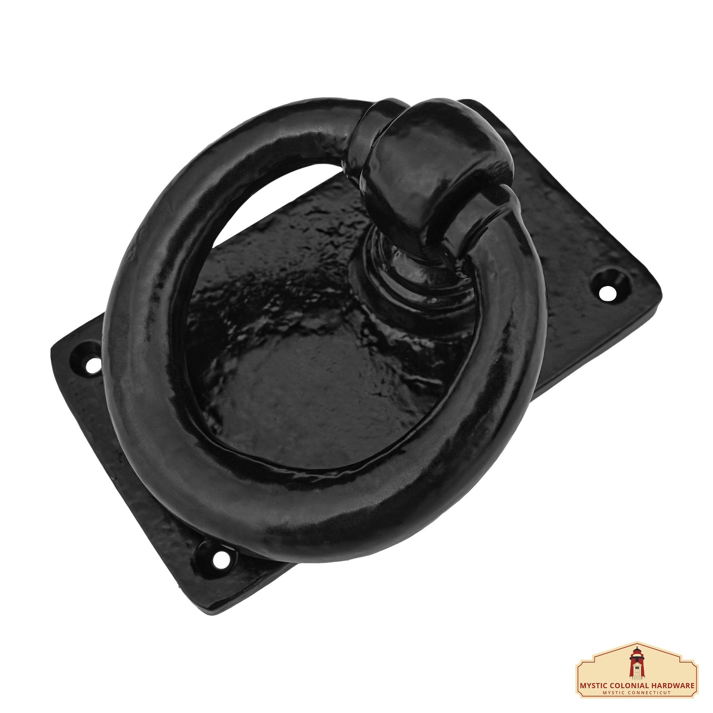 Black Powder Coated Large Ring Front Door Artisan Made Antique Knocker