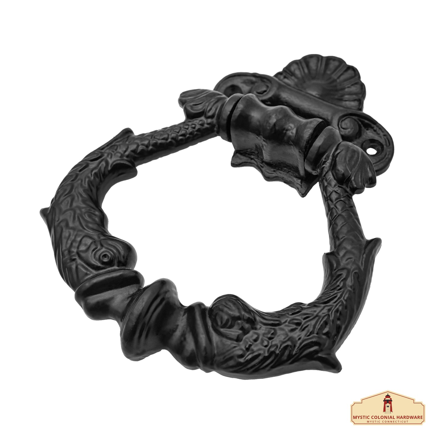 Black Powder Coated Ring Front Door Artisan Made Antique Knocker