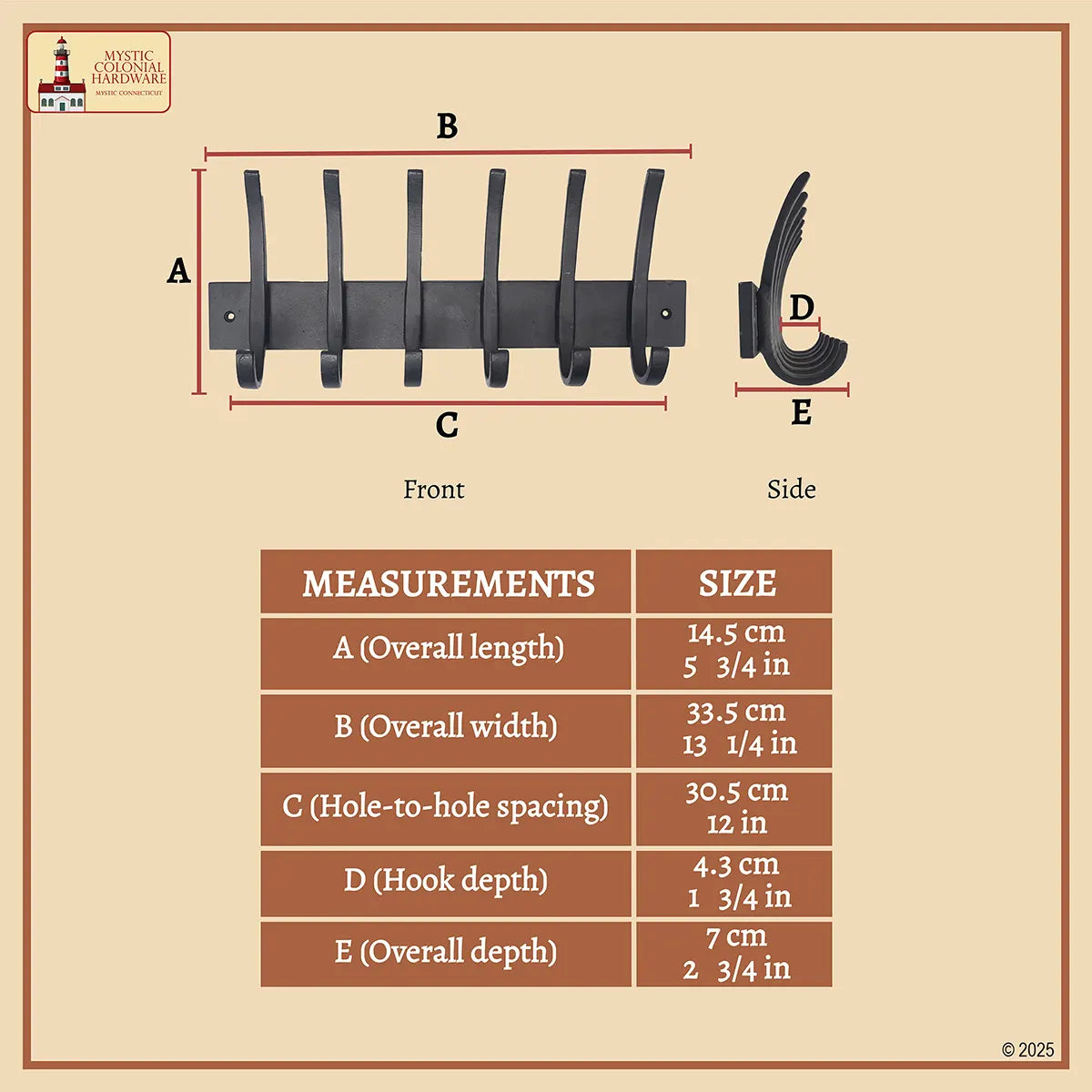 Cast Iron Wall Hooks Rack