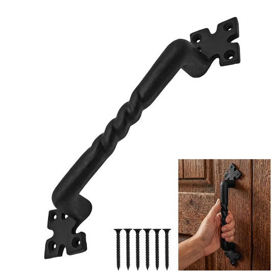 Twisted Cast Iron Barn Door Pull