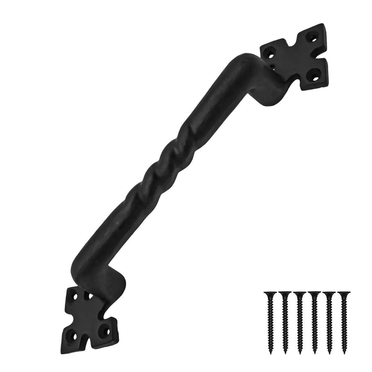 Twisted Cast Iron Barn Door Pull