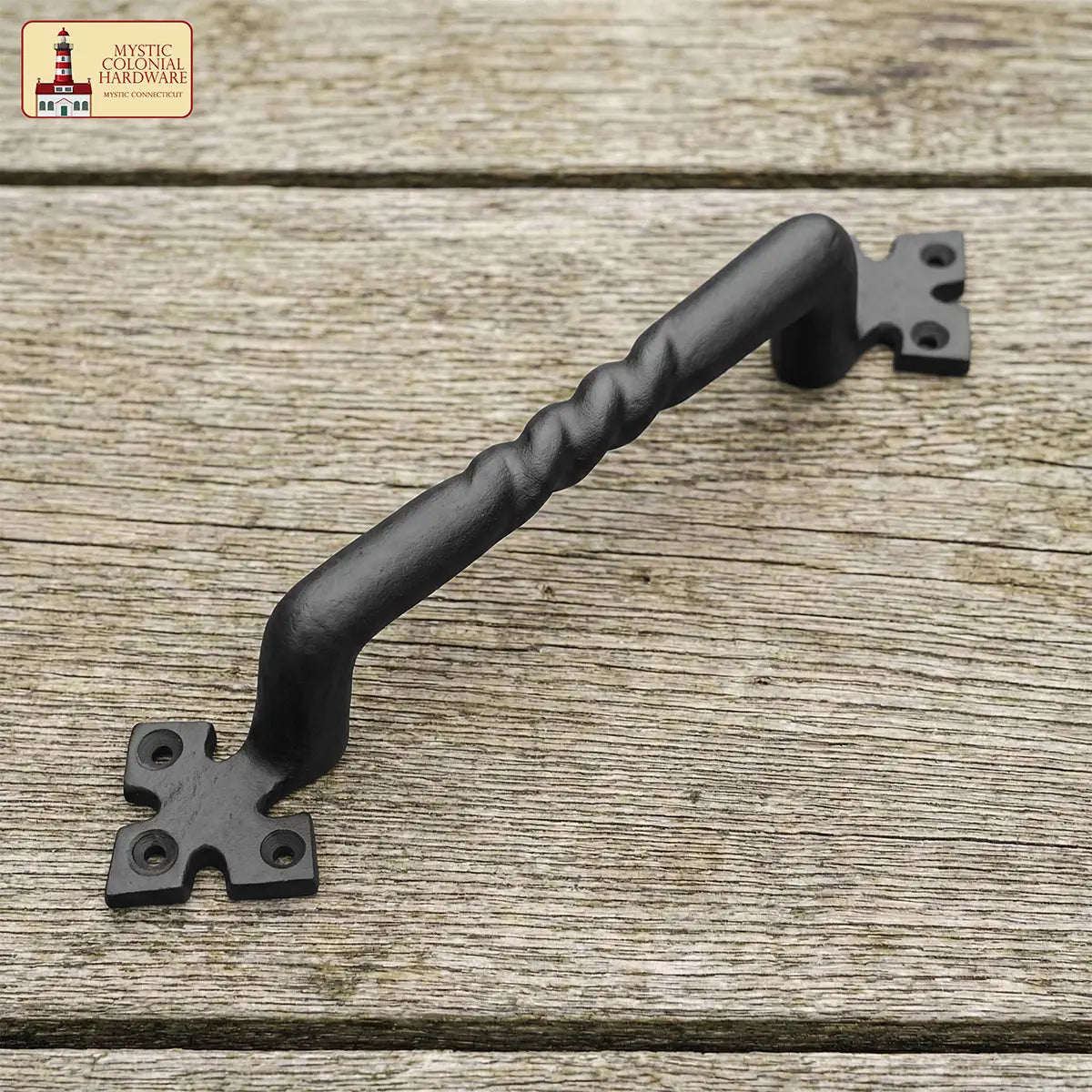 Twisted Cast Iron Barn Door Pull