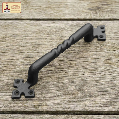 Twisted Cast Iron Barn Door Pull