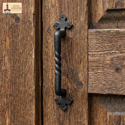 Twisted Cast Iron Barn Door Pull