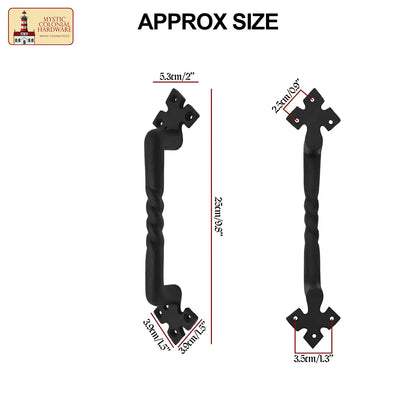 Twisted Cast Iron Barn Door Pull