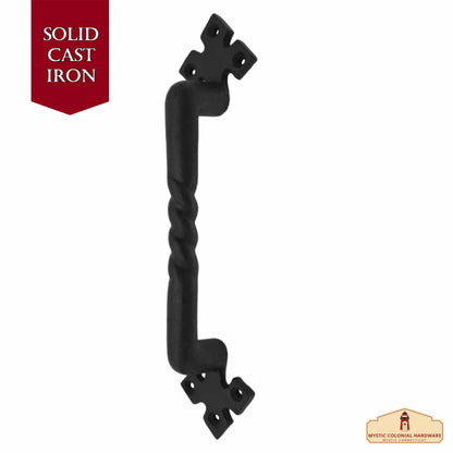 Rustic Cast Iron Door Pull Handle: Ideal for Victorian, Colonial, Retro, Steampunk, Gothic, Baroque, and Medieval Settings, (25x5.3) cm