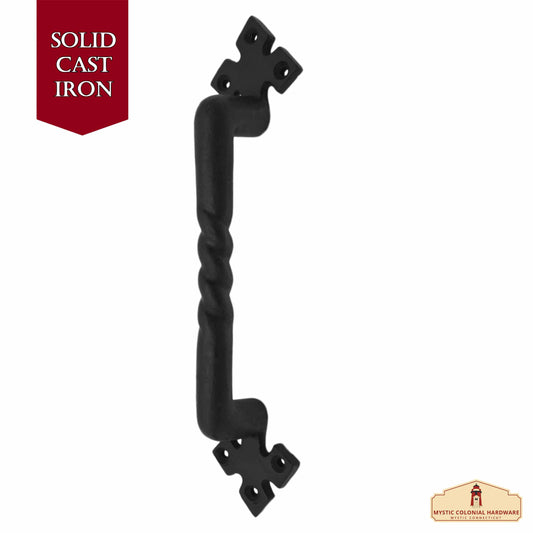 Rustic Cast Iron Door Pull Handle: Ideal for Victorian, Colonial, Retro, Steampunk, Gothic, Baroque, and Medieval Settings, (25x5.3) cm