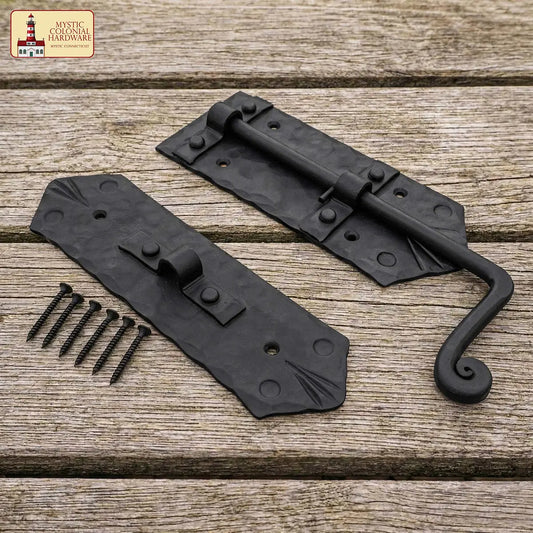 Rustic Iron Gate Latch Hand-Forged Hardware for Doors & Gates