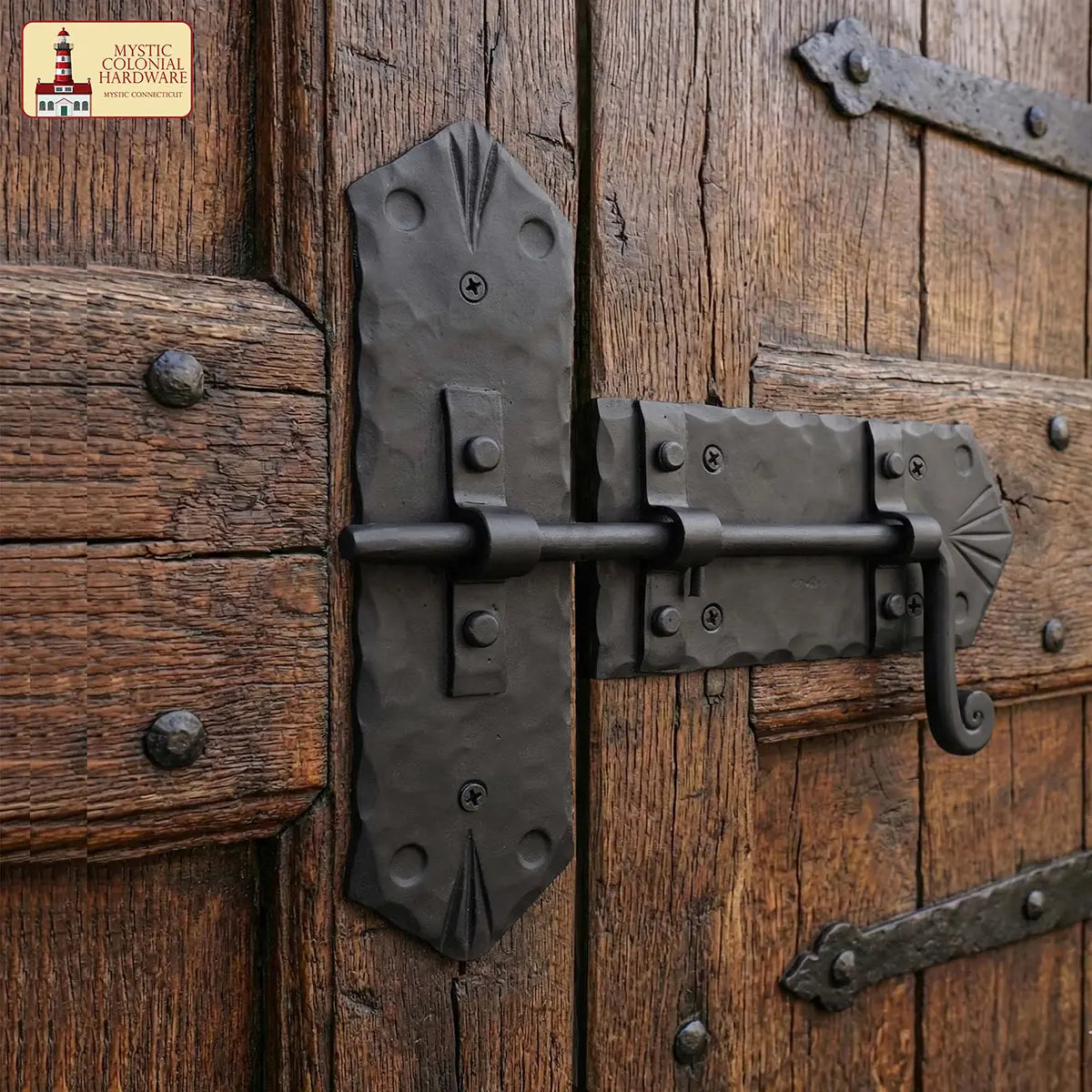 Rustic Iron Gate Latch Hand-Forged Hardware for Doors & Gates