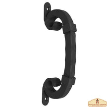 Load image into Gallery viewer, Medieval Style Castle Door Handle: Solid Hand Forged Iron
