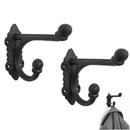 Vintage Dual Wall Hooks Set of 2