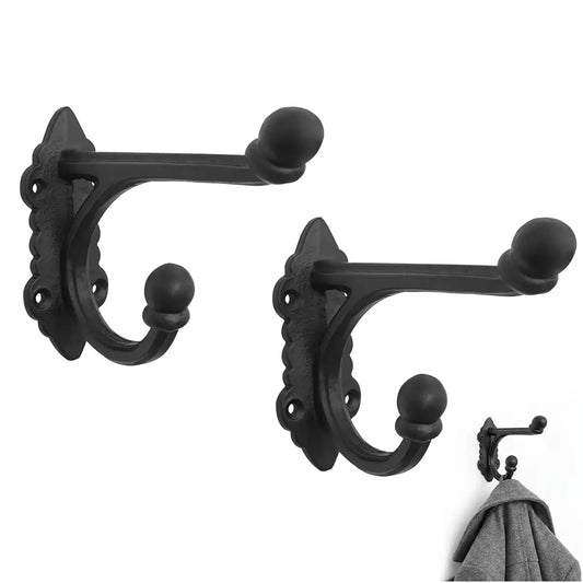 Vintage Dual Wall Hooks Set of 2
