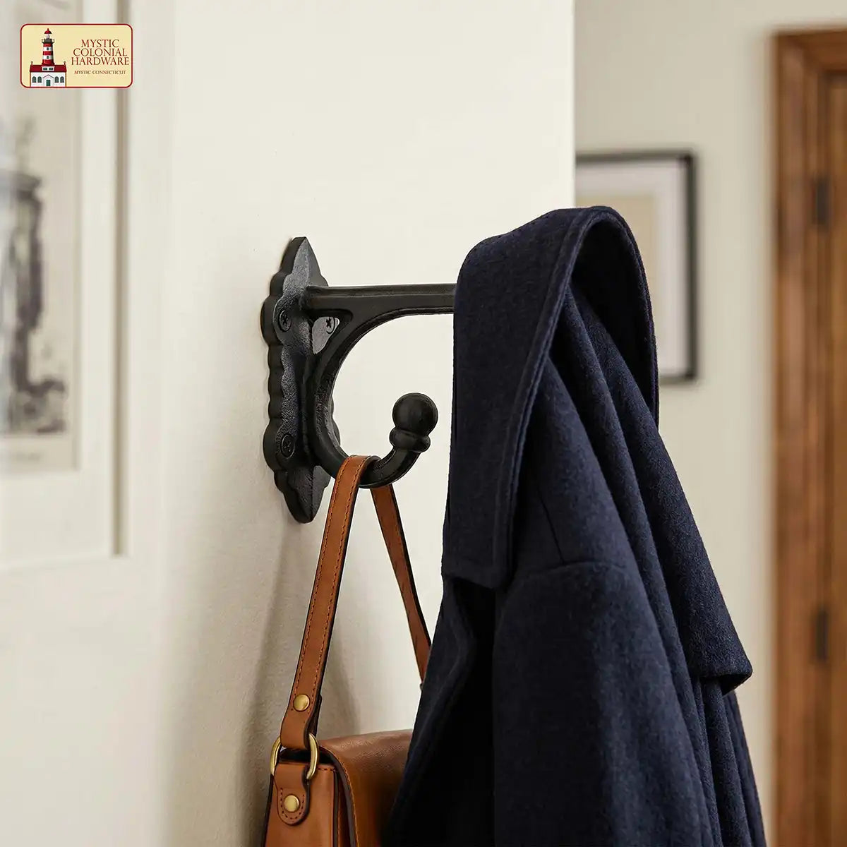 Vintage Dual Wall Hooks Set of 2