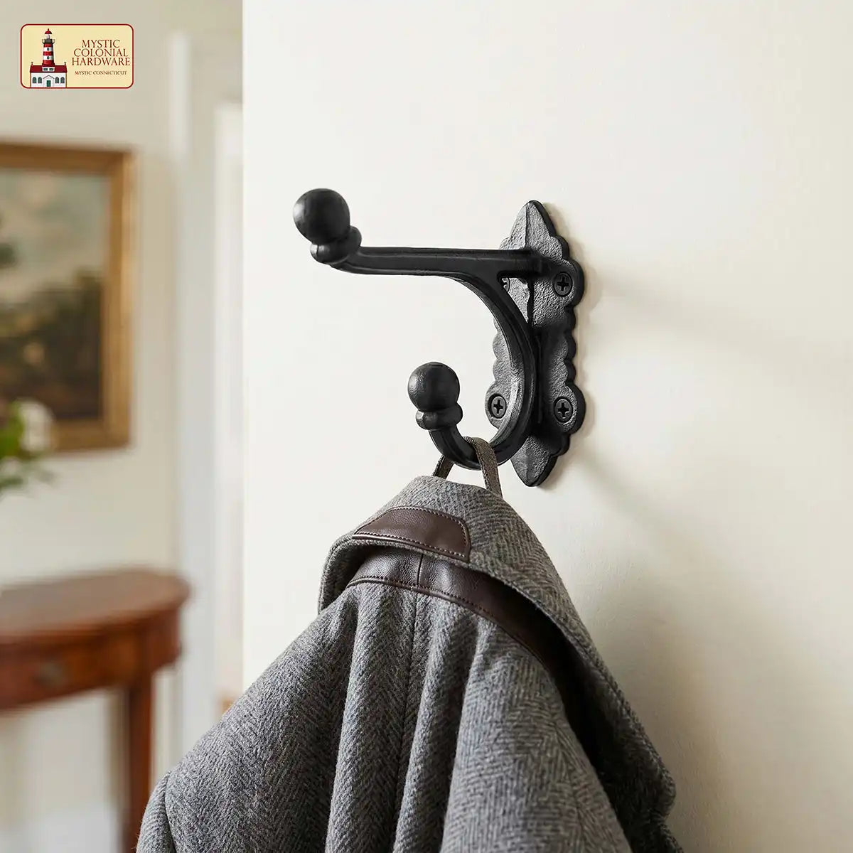 Vintage Dual Wall Hooks Set of 2