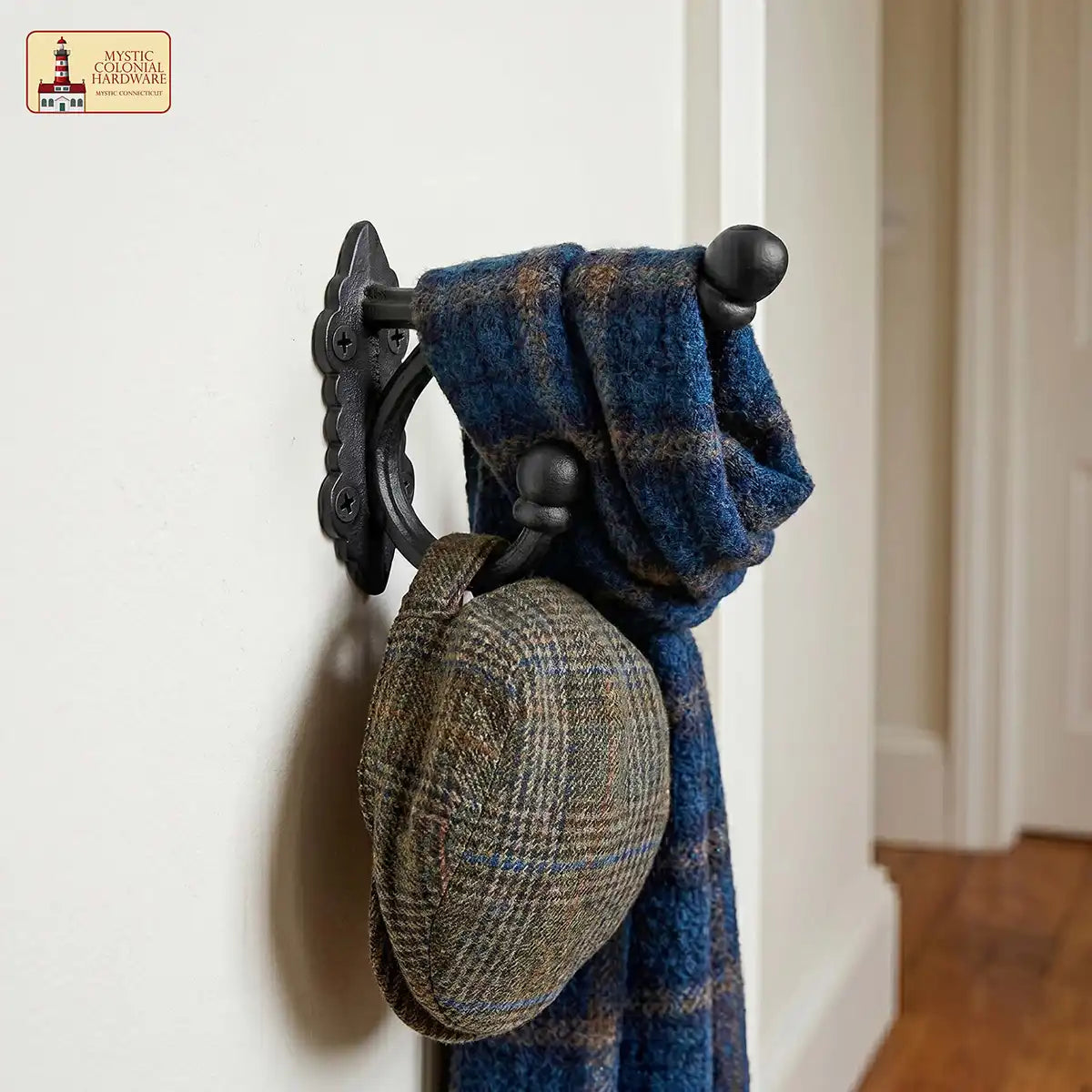 Vintage Dual Wall Hooks Set of 2