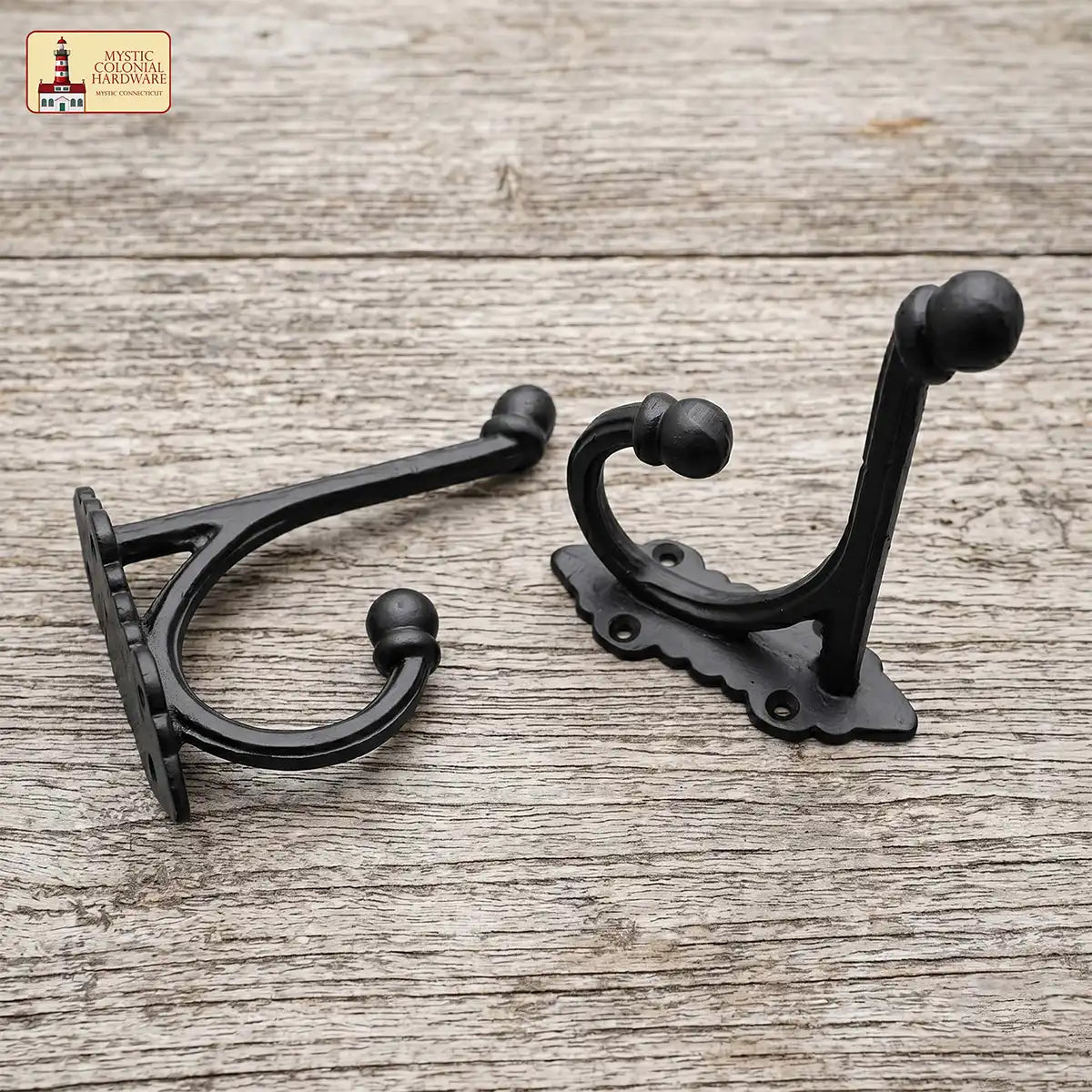 Vintage Dual Wall Hooks Set of 2
