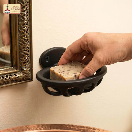 Vintage Cast Iron Oval Soap Dish