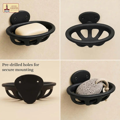 Vintage Cast Iron Oval Soap Dish