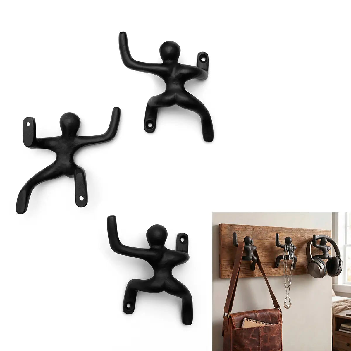 Climbing Man Wall Hook Set of 3