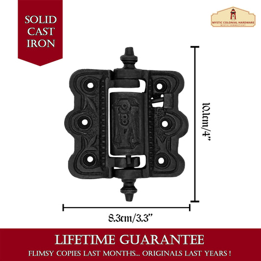 Professional Grade Quality Solid Heavy Duty Screen Door Hinge with Pair Oil Blackened Finish