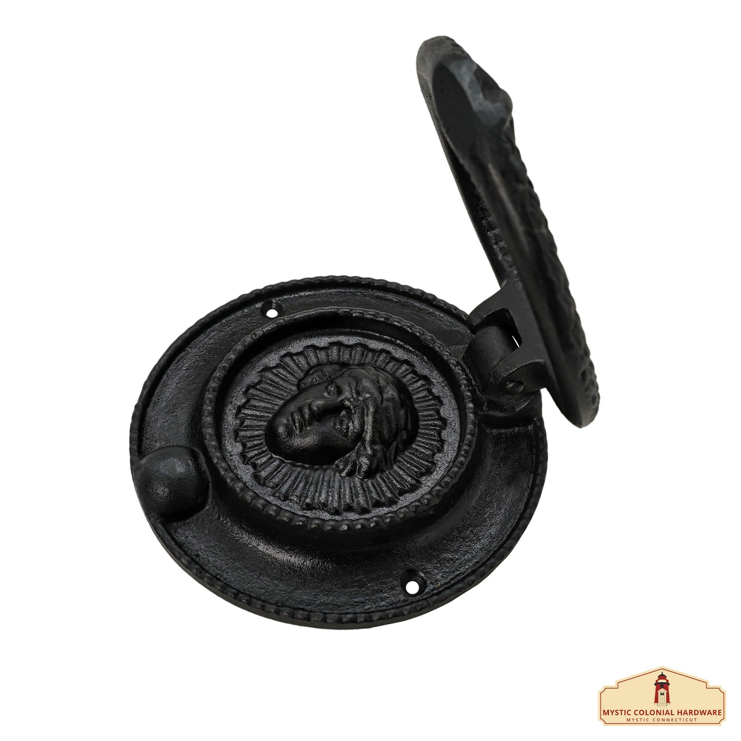 Rustic Cast Iron Medusa Door Knocker: Ideal for Victorian, Colonial, Retro, Steampunk, Gothic, and Baroque Settings, 14 cm