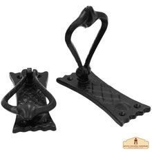 Load image into Gallery viewer, Bedroom Door Knocker Antique Black Ironmongery - True Solid Forged Iron - 4.7 inches
