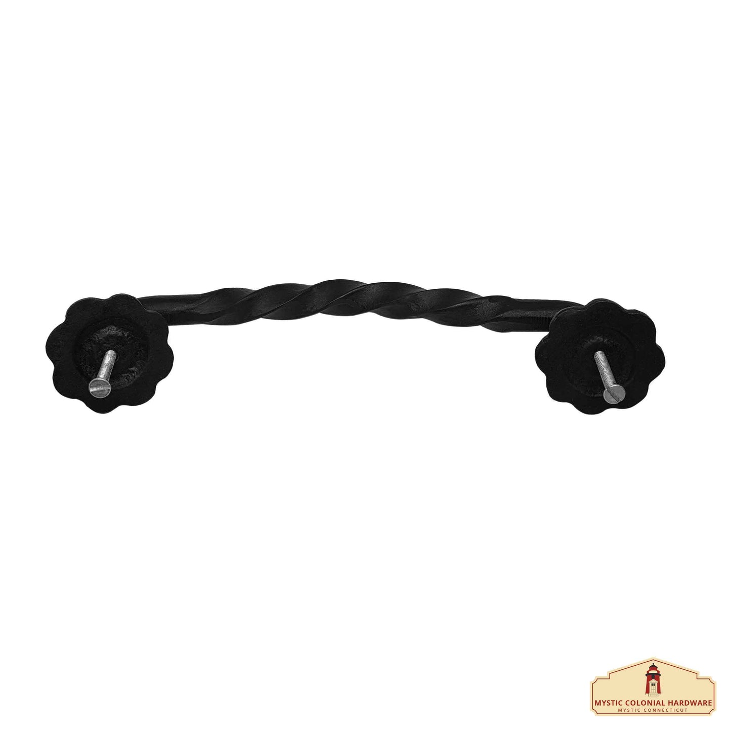 Black Forged Iron Pull Handles 12 inch - Cabinet Door Handles, Gate Handle Pull, Barn Door Hardware, Grab Handles