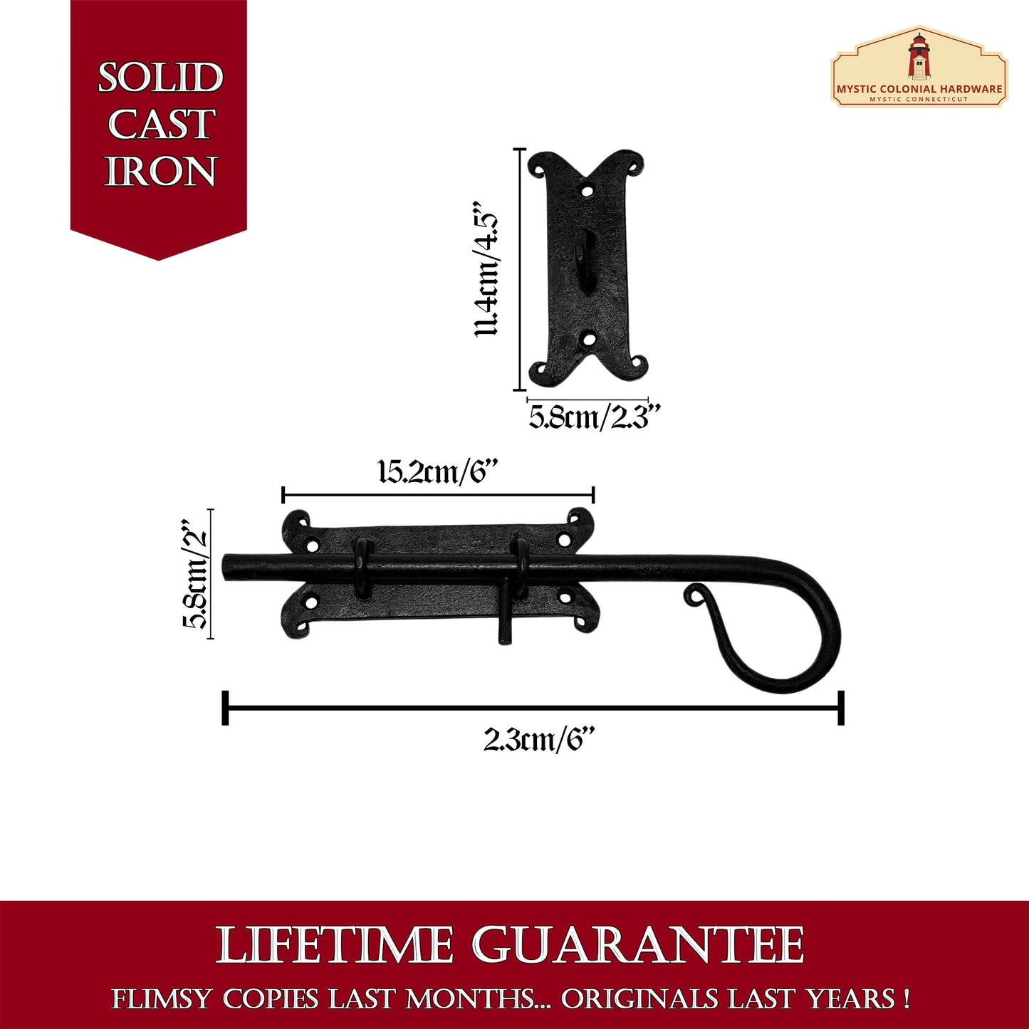 Primitive Flush Surface Bolt with Sliding Pin