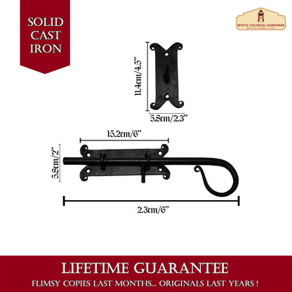 Primitive Flush Surface Bolt with Sliding Pin