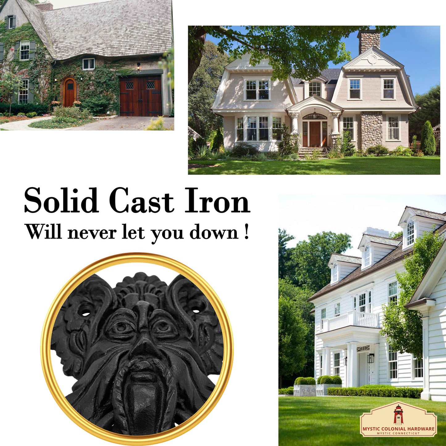 Black Oberon Door Knocker for Front Door 8.2 X 3.9 Inch.Handmade Delightful, Sturdy & Durable at The Fictional World