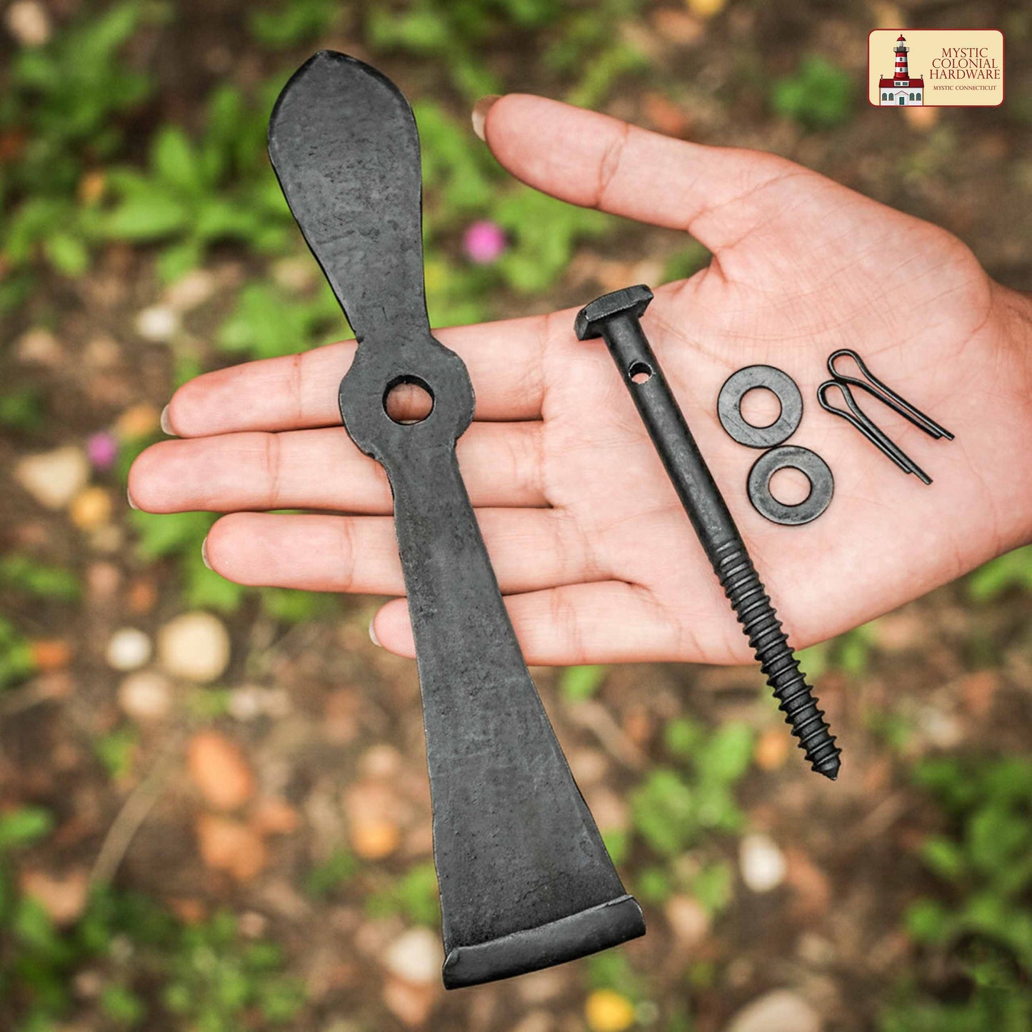 Hand Forged Cast Iron Shutter Dogs Set of 2