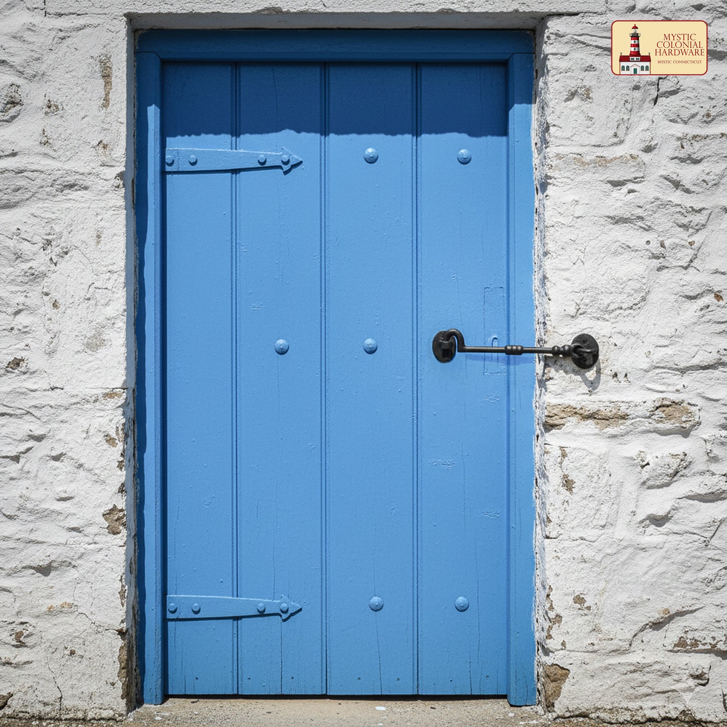 Black Wrought Iron Cabin Hook Eye 7.5" Long Large Decorative Privacy Hook Latches for Cabinet Window Kitchen Sliding Or Barn Doors : Pack of 2