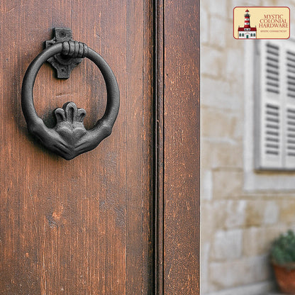 Claddagh Door Knocker Solid Forged Iron Victorian, Colonial, Retro, Steampunk, Gothic, Baroque Medieval