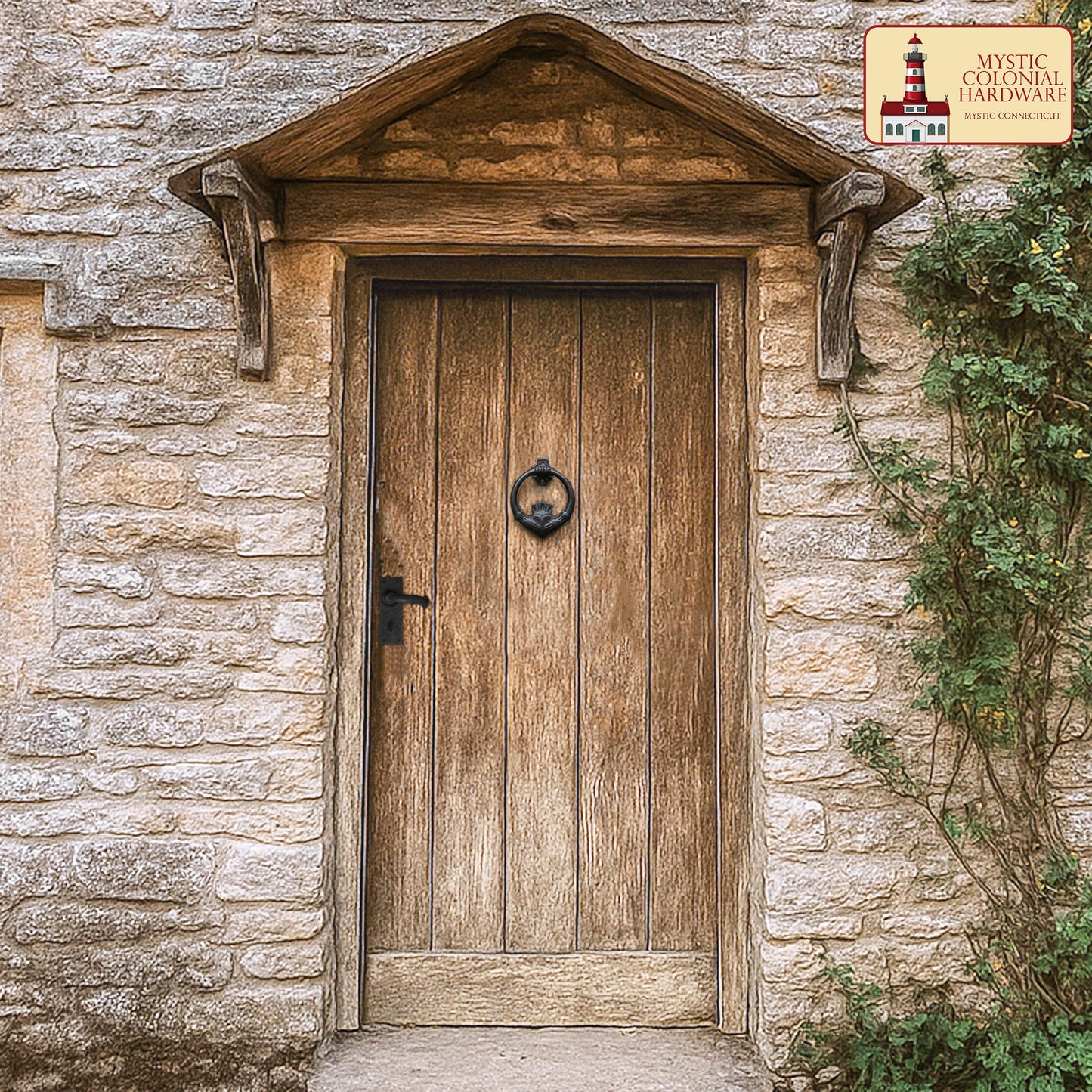 Claddagh Door Knocker Solid Forged Iron Victorian, Colonial, Retro, Steampunk, Gothic, Baroque Medieval