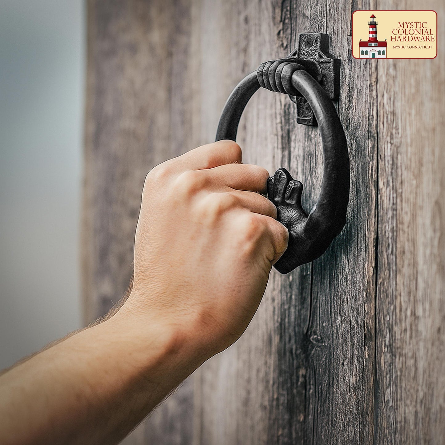 Claddagh Door Knocker Solid Forged Iron Victorian, Colonial, Retro, Steampunk, Gothic, Baroque Medieval