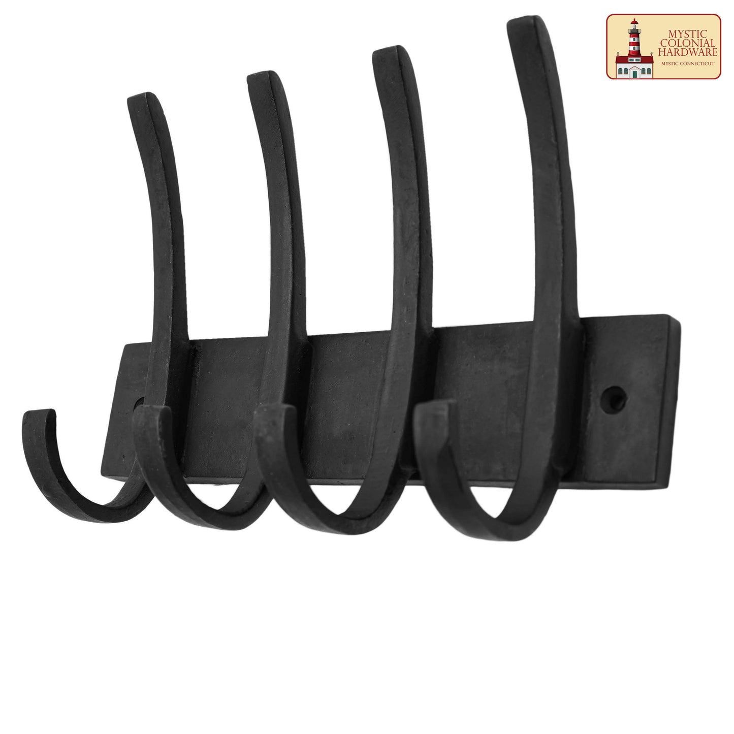 Hand Forged Iron Coat Rack with Hooks