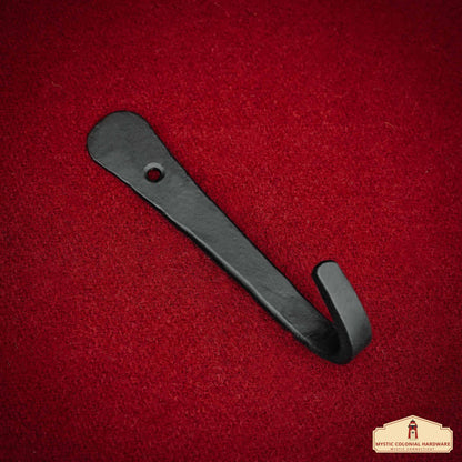 Rustic Hand Forged Iron Wall Mounting Hooks: Ideal for Victorian, Colonial, Retro, Steampunk, Gothic, Baroque, and Medieval Settings, (12.6x2.4) cm