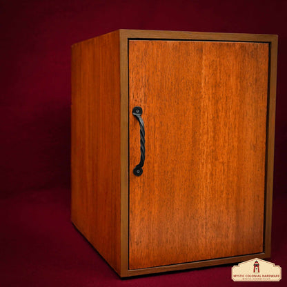 Rustic Hand Forged Door Pull Handle : Ideal for Victorian, Colonial, Retro, Steampunk, Gothic, Baroque, and Medieval Settings, 16.5 cm